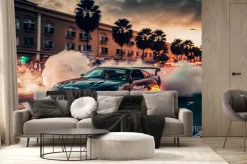 Fototapeta: Stuningowana toyota supra na ulicach los angeles