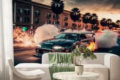 Fototapeta: Stuningowana toyota supra na ulicach los angeles