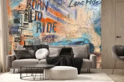 Fototapeta: Styl uliczny z samochodem miejskim