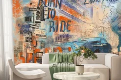 Fototapeta: Styl uliczny z samochodem miejskim