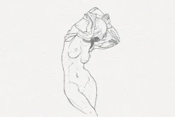 Fototapeta: Subtelna kobieta na tle liści