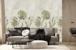 Fototapeta: Subtelne dmuchawce na szarym tle