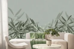 Fototapeta: Subtelne gałązki oliwne w zieleni