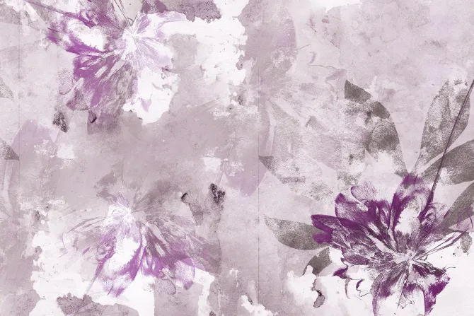 Fototapeta: Subtelne kwiaty w akwarelowej aranżacji