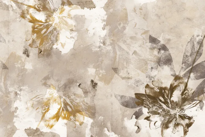 Fototapeta: Subtelne kwiaty w akwarelowej aranżacji