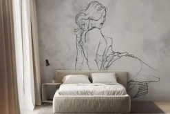 Fototapeta: Subtelny rysunek kobiecego ciała