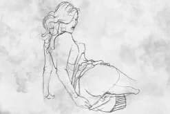 Fototapeta: Subtelny rysunek kobiecego ciała