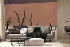 Fototapeta: Suche drzewa na piaszczystej pustyni