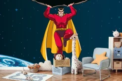 Fototapeta: Superbohater w kosmosie dziecięcy wzór