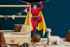 Fototapeta: Superbohater w kosmosie dziecięcy wzór