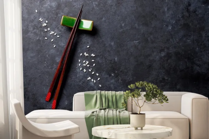 Fototapeta: Sushi pałeczkami