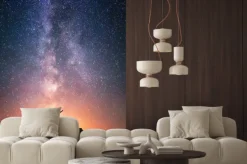 Fototapeta: Sylwetka człowieka na tle kosmosu w stylu galaxy