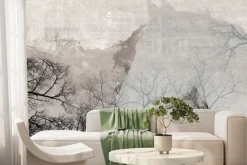 Fototapeta: Sylwetka konia wśród drzew