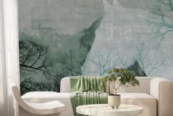 Fototapeta: Sylwetka konia wśród drzew