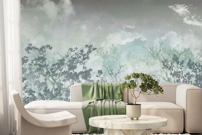 Fototapeta: Sylwetki drzew