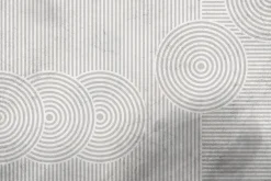 Fototapeta: Szare koła z paskami na białym tle