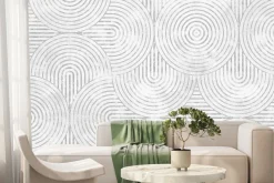 Fototapeta: Szare linie tworzące kształt okręgu