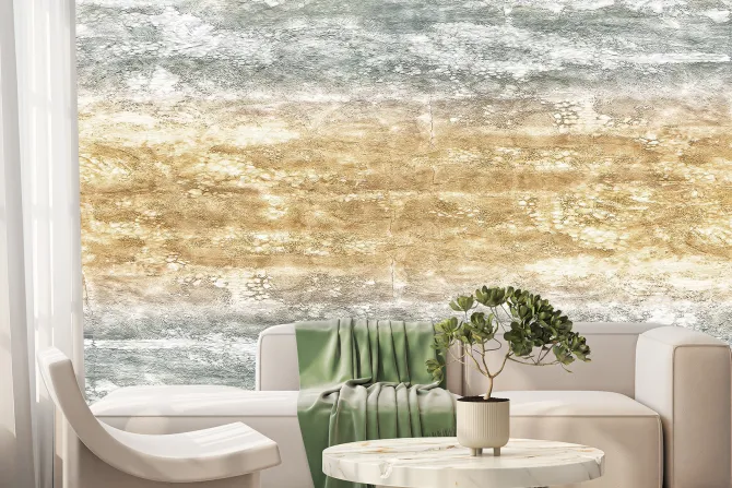 Fototapeta: Szaro-złota imitacja kamienia