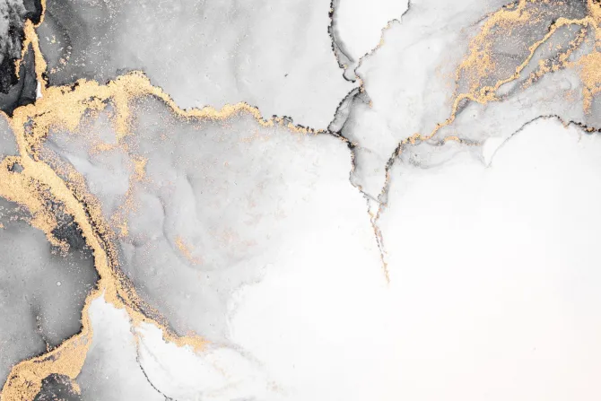 Fototapeta: Szary marmur ze złotawymi akcentami