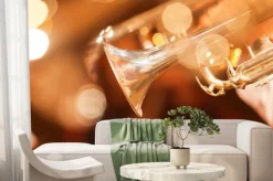 Fototapeta: Szczegół zbliżenie trąbce w złocistych barwach