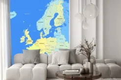 Fototapeta: Szczegółowa mapa europy