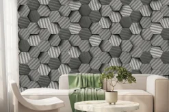 Fototapeta: Sześciokąt z włókna węglowego