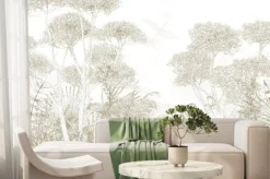 Fototapeta: Szkic beżowego lasu