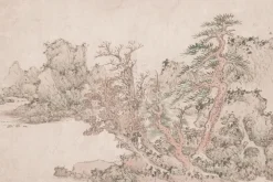 Fototapeta: Szkic drzewa na vintage papierze