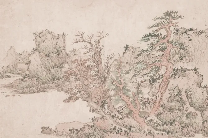 Fototapeta: Szkic drzewa na vintage papierze