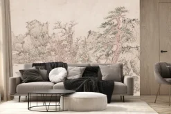 Fototapeta: Szkic drzewa na vintage papierze