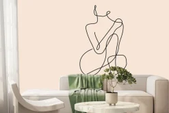 Fototapeta: Szkic kobiety rysowany linią