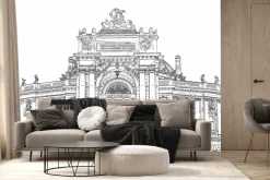 Fototapeta: Szkic ołówkiem teatru opery i baletu w odessie