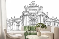 Fototapeta: Szkic ołówkiem teatru opery i baletu w odessie