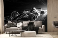 Fototapeta: Szkic pędzącego bolidu formuły 1