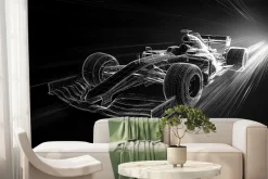 Fototapeta: Szkic pędzącego bolidu formuły 1