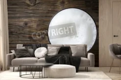 Fototapeta: Szkło piany piwa na drewnianym stole