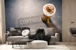 Fototapeta: Szkło piwo na ciemnym stole