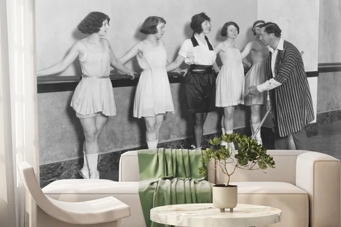 Fototapeta: Szkoła baletowa w stylu retro