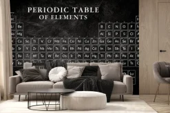 Fototapeta: Tablica z pierwiastkami na czarnym tle