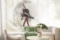 Fototapeta: Tańcząca baletnica w czarnej sukience