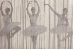 Fototapeta: Tańczące baletnice na teksturowym tle