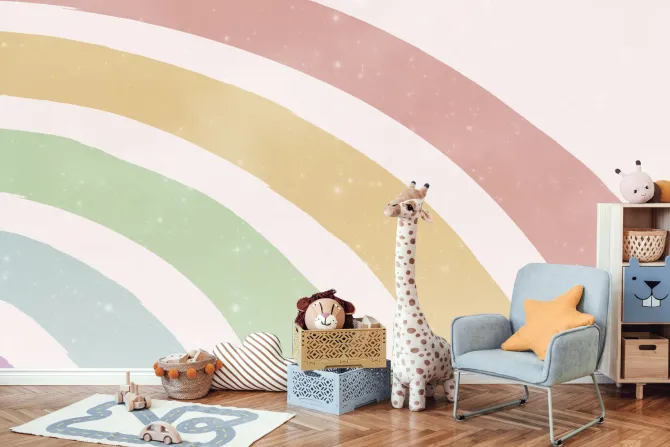 Fototapeta: Tęcza w pastelowych kolorach