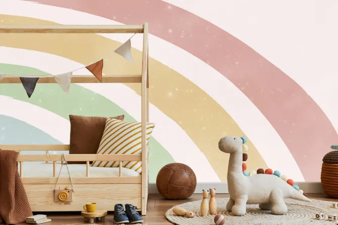 Fototapeta: Tęcza w pastelowych kolorach