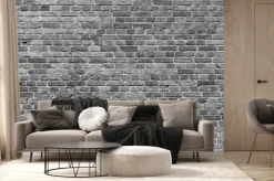 Fototapeta: Tekstura ściany z cegły w czerni i bieli