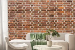 Fototapeta: Texture of old grunge red brick wall background