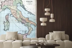 Fototapeta: 19th century mapa roman włoch