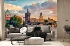 Fototapeta: The city of prague at sunset