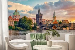 Fototapeta: The city of prague at sunset