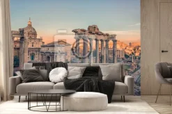 Fototapeta: The roman forum in rome at sunset