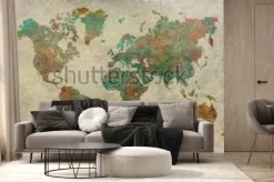 Fototapeta: Tło wzór mapy świata